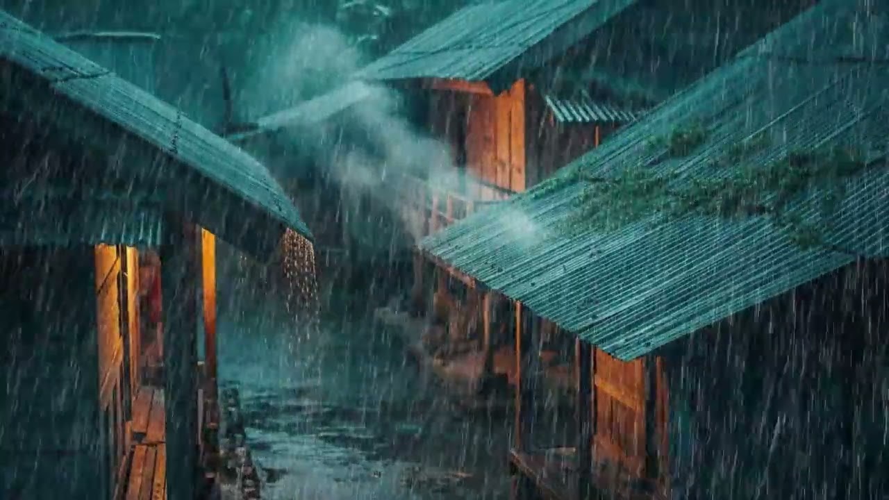 No Ads Rain Sounds for Sleeping – Tin Roof Rain Ambience to Clear Overthinking Mind