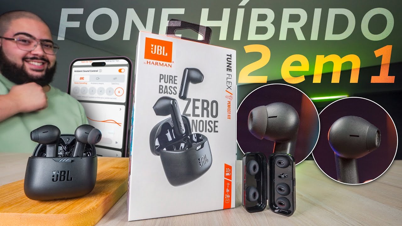 Fone HÍBRIDO da JBL!? Intra-auricular ou  Auricular! Use como preferir! Vale a pena? O som é bom?