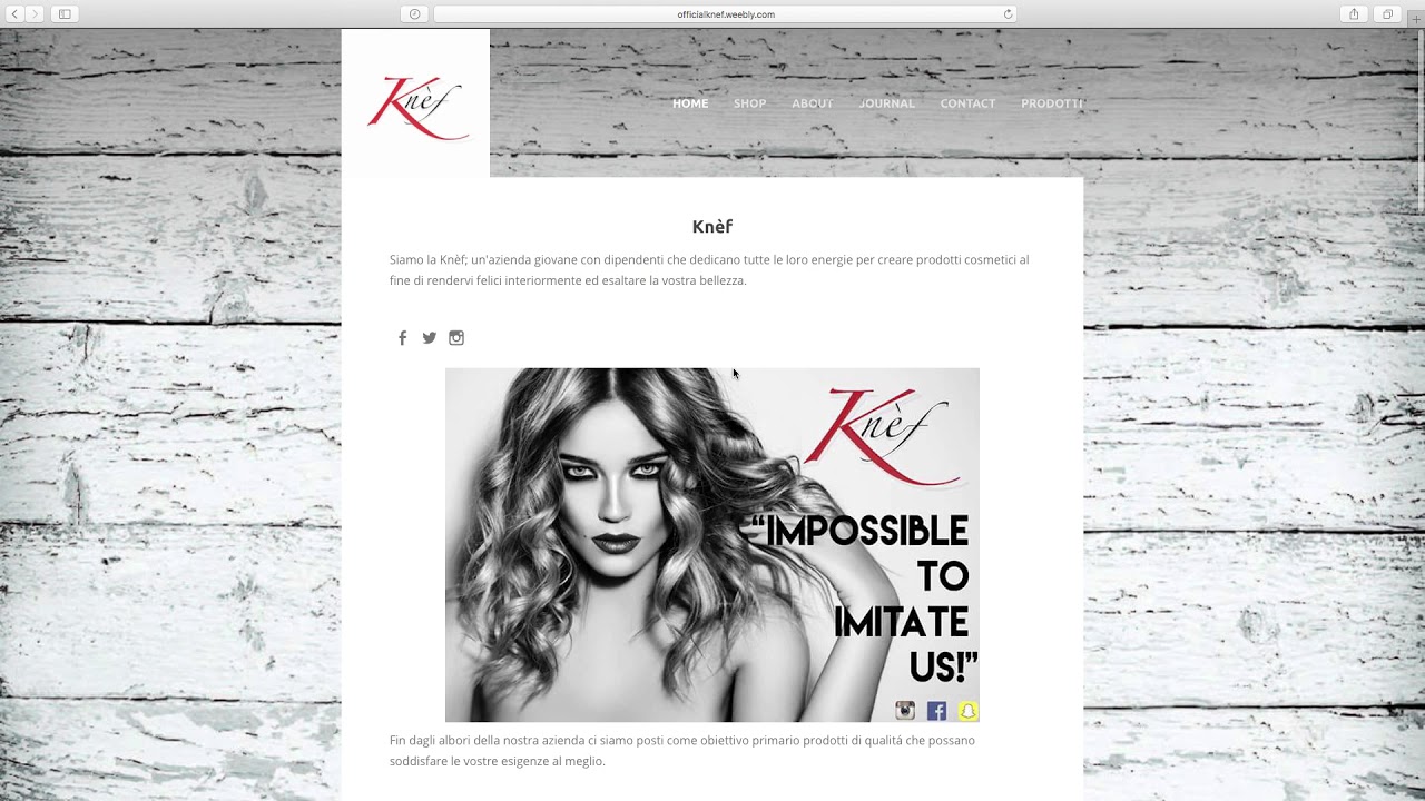 Kn&egrave;f - Sito web