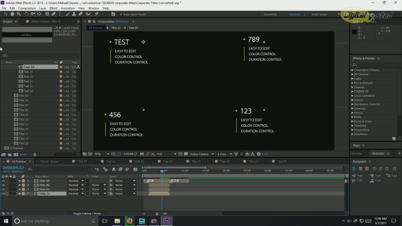 After Effects - duplicate independent composition
