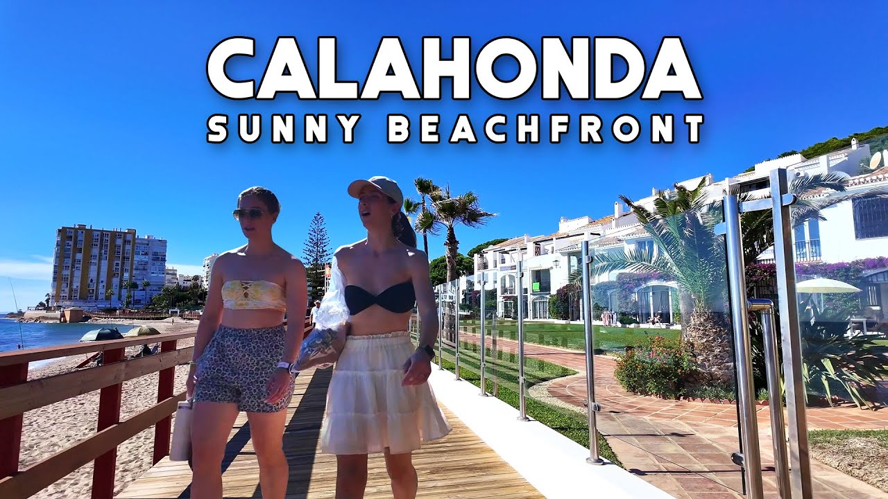 Calahonda Beachfront Mijas Spain Sunny Day Walk Costa del Sol | Málaga [4K]