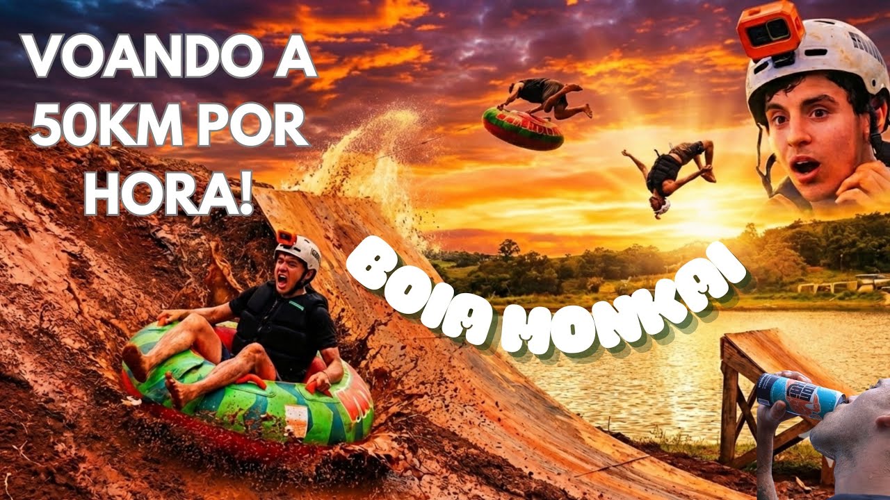 CONSTRUÍMOS O MAIOR ESCORREGADOR COM BOIA DO BRASIL!!!