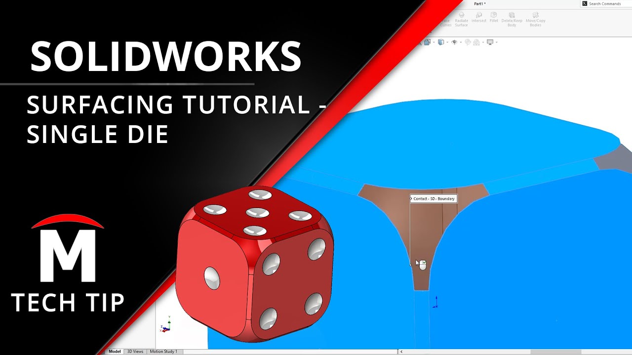 SOLIDWORKS Surfacing Tutorial - Die Dice