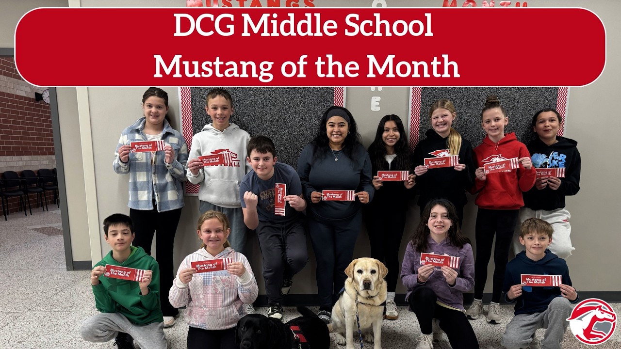 DCG Middle School Mustangs of the Month - February 2026`