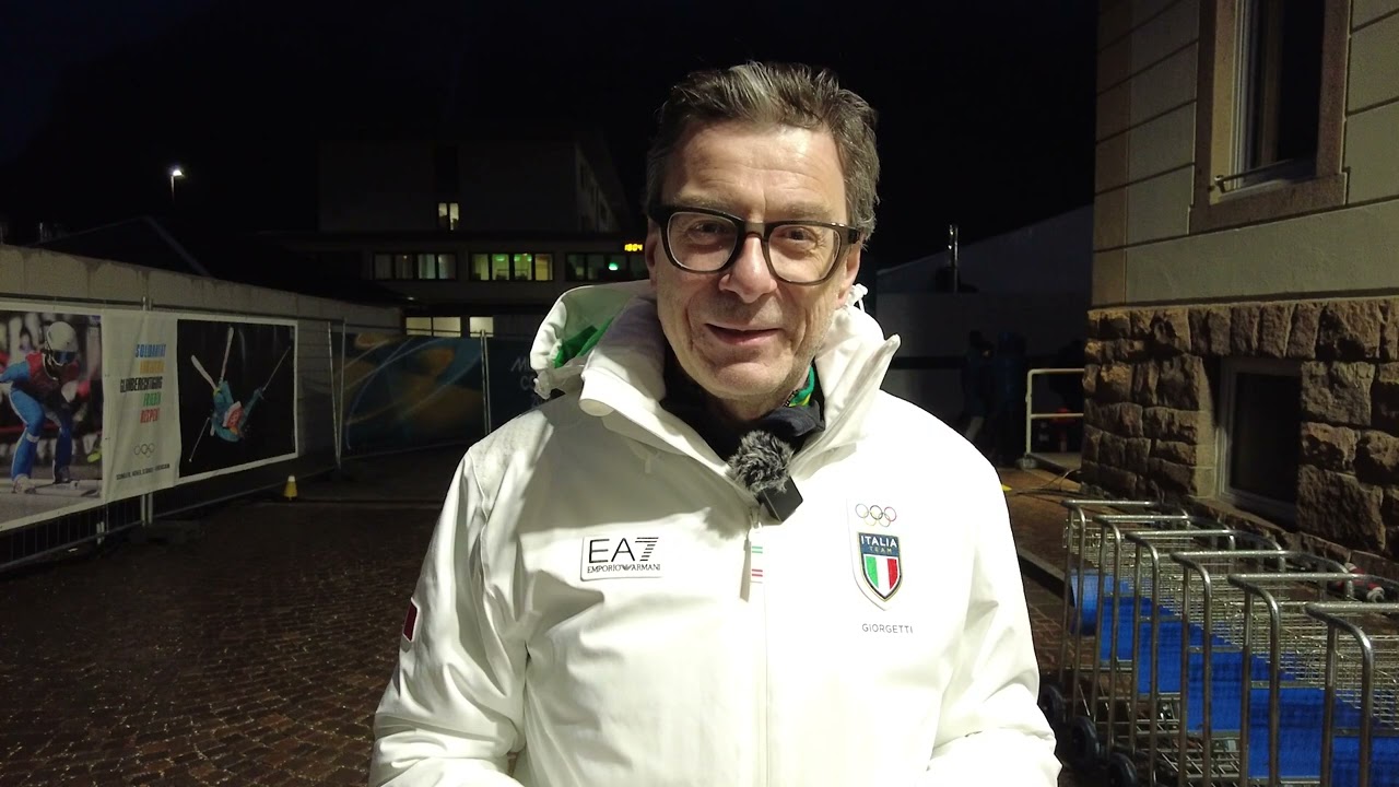 14 02 2026 Giancarlo Giorgetti visita al villaggio olimpico di Predazzo