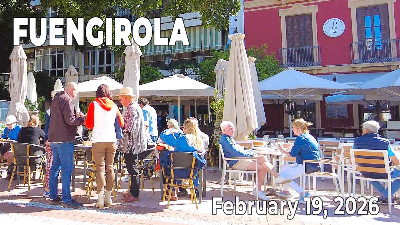 Fuengirola February 19, 2026 Walking Tour Malaga Costa del Sol Spain [4K]