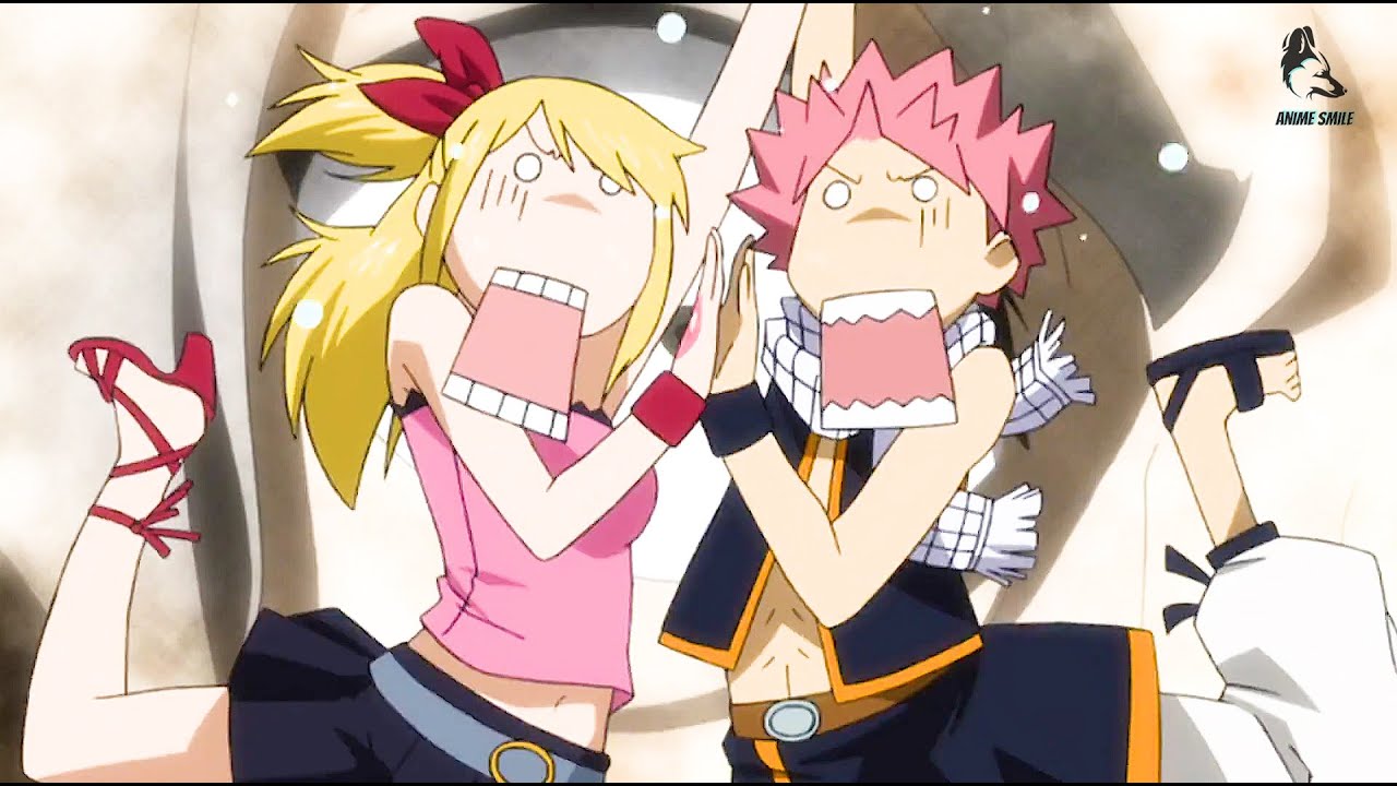 フェアリーテイル !! FAIRY TAIL - 本の秘密を聞くとナ ツとル ー シ ィはパニックに陥る |Natsu and Lucy panic because the book's secret