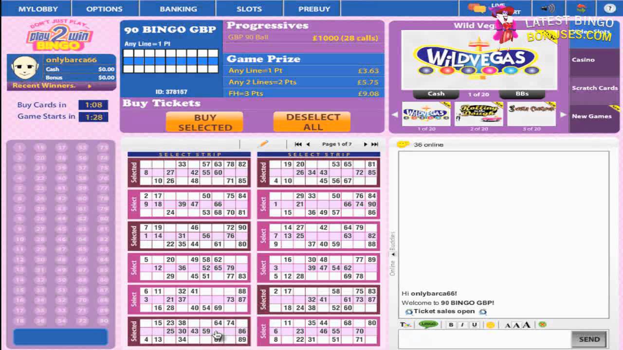 Play to win Bingo review - Video Review by Latest Bingo Bonuses