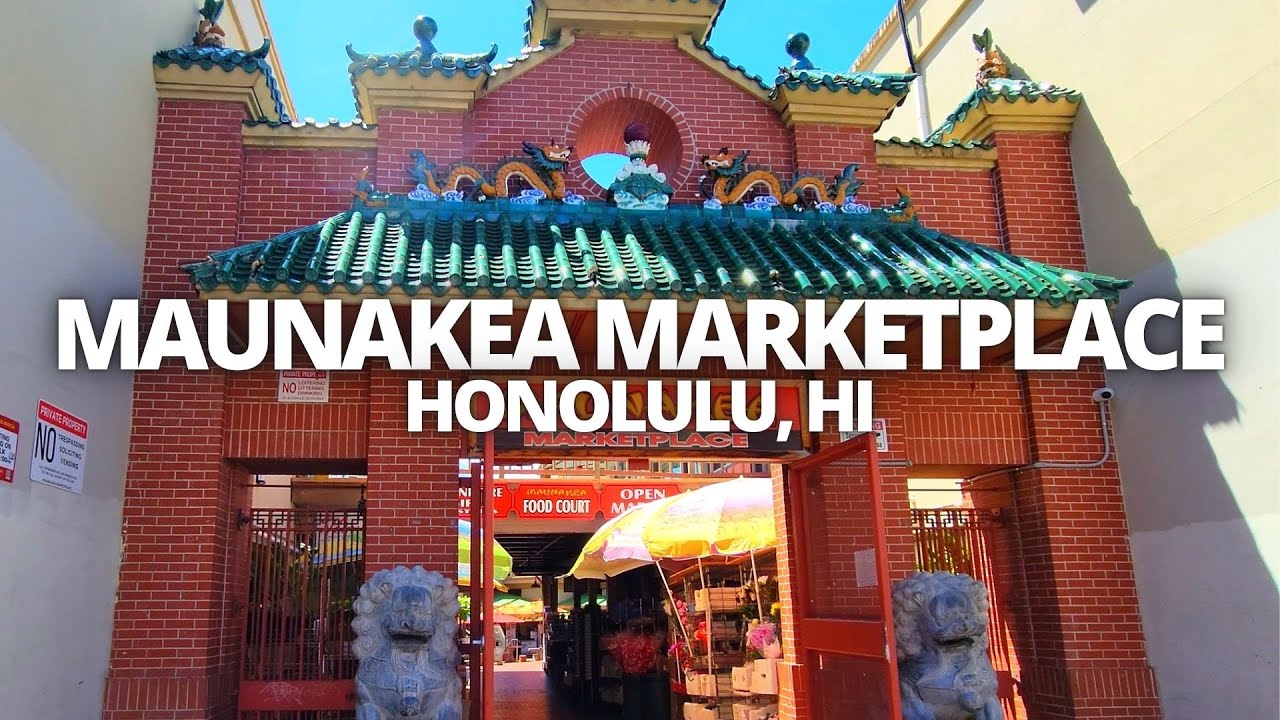 Exploring Maunakea Marketplace in Chinatown, Downtown Honolulu, Hawaii USA Walking Tour #maunakea