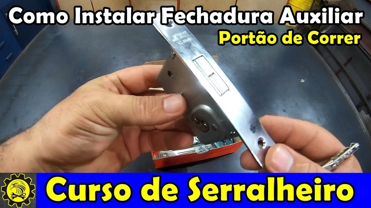 Curso de Serralheiro 18 / Como Instalar Fechadura Auxiliar em Portão de Correr