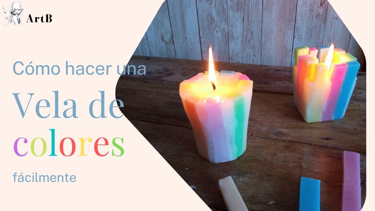 Cómo hacer una Vela de colores, paso a paso, DIY..