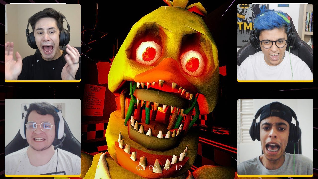 FNAF MULTIPLAYER 4 FACECAMS AO VIVO!