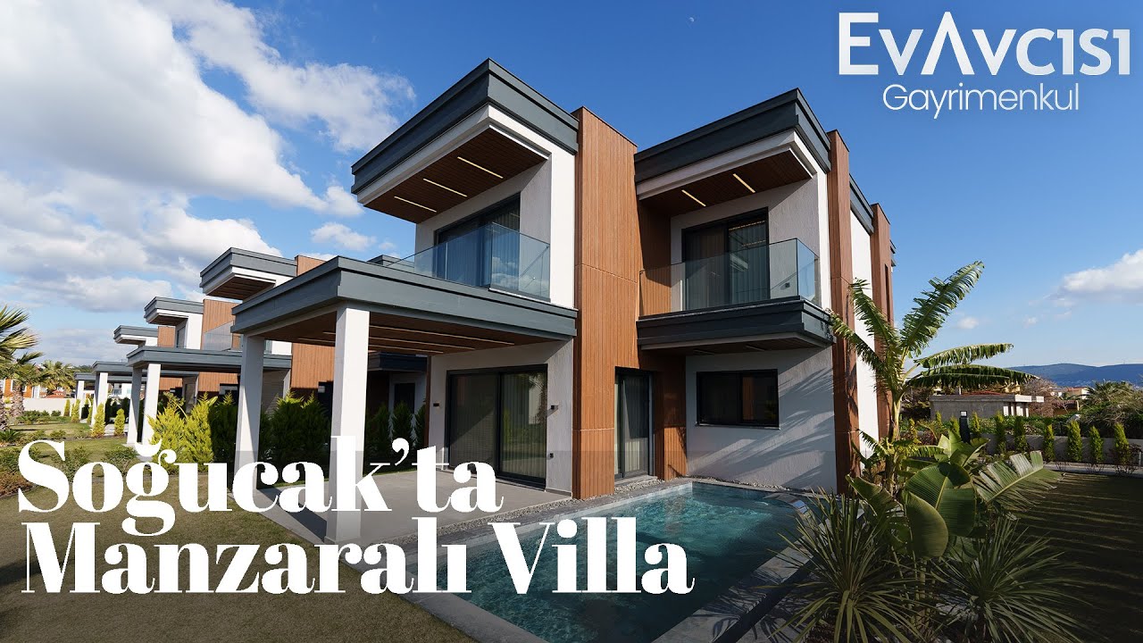 Kuşadası Soğucak'ta Deniz Manzaralı Havuzlu Villalar | Kuşadası'nda Satılık Villa
