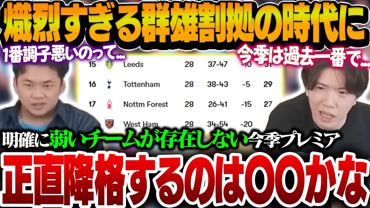 りょーが見てきた中で１番〇〇なシーズン！？第28節時点での今季降格予想をするプレチャン【プレチャン切り抜き】