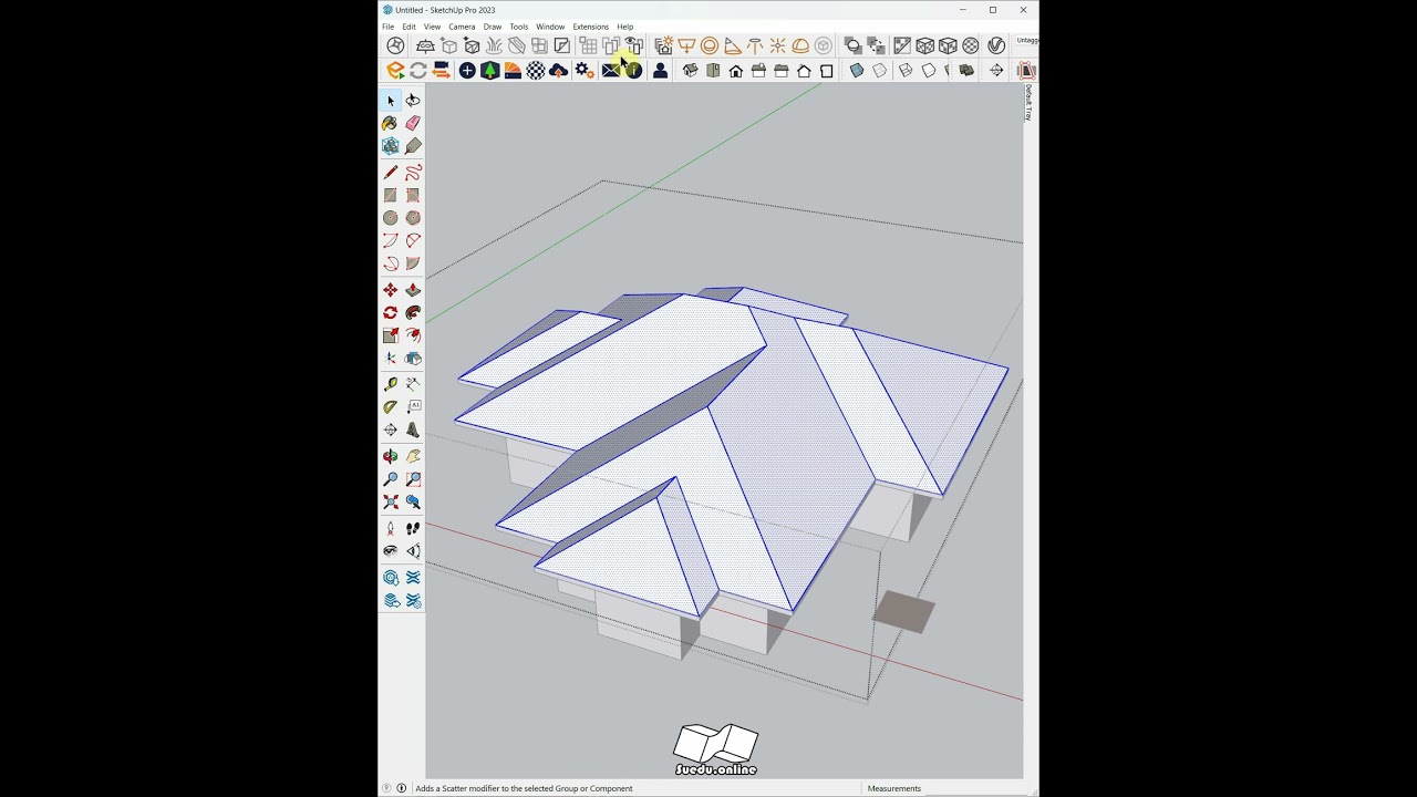 Vẽ mái ngói siêu nhanh bằng instant roof pro plugin