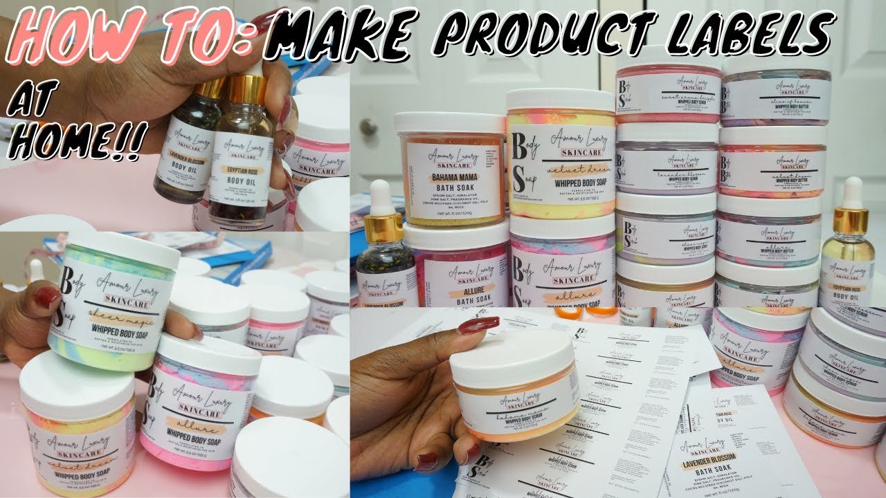 HOW TO MAKE CUSTOM LABELS FOR YOUR BUSINESS UNDER $20 | MAKE YOUR OWN PRODUCT LABELS AT HOME!!