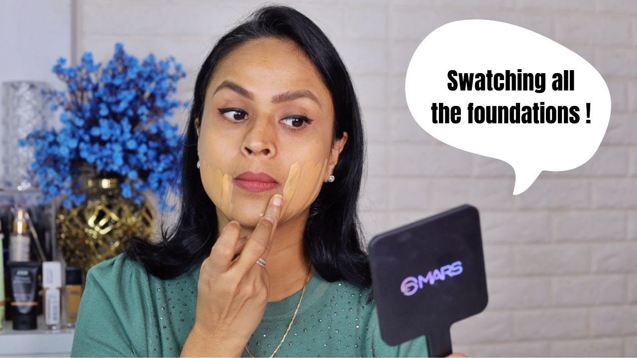Swatching all of my Foundations and getting rid of most 😳 ! Shades for NC42 skin  #hindivideo