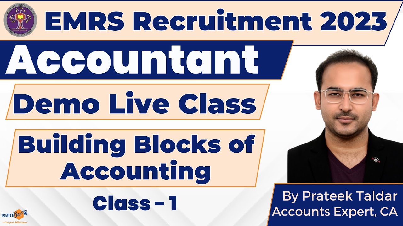 EMRS Recruitment 2023 | EMRS Accountant 2023 | Demo Class 1 | Building Blocks of Accounting
