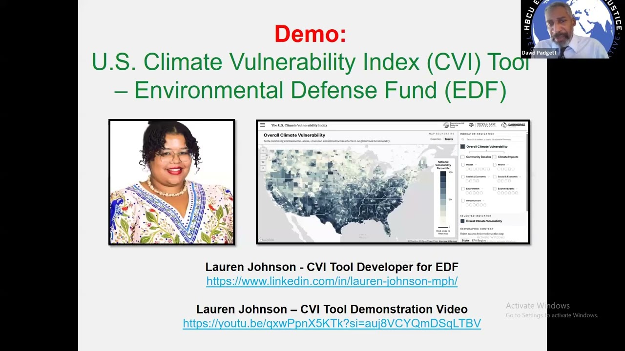 Climate Vulnerability Index and Other Tools in Support of Community-Based Participatory Mapping