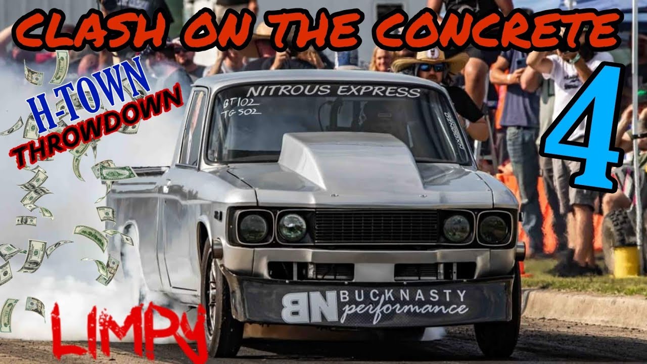 H town throwdown clash on the concrete 4 Limpy Flash light start street race drag race event