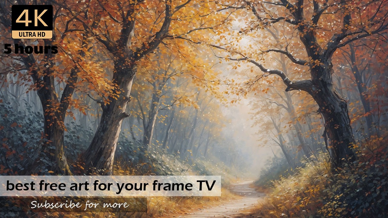 Autumn Forest Path – 4K Frame TV Art | Relaxing Ambient Nature Scene