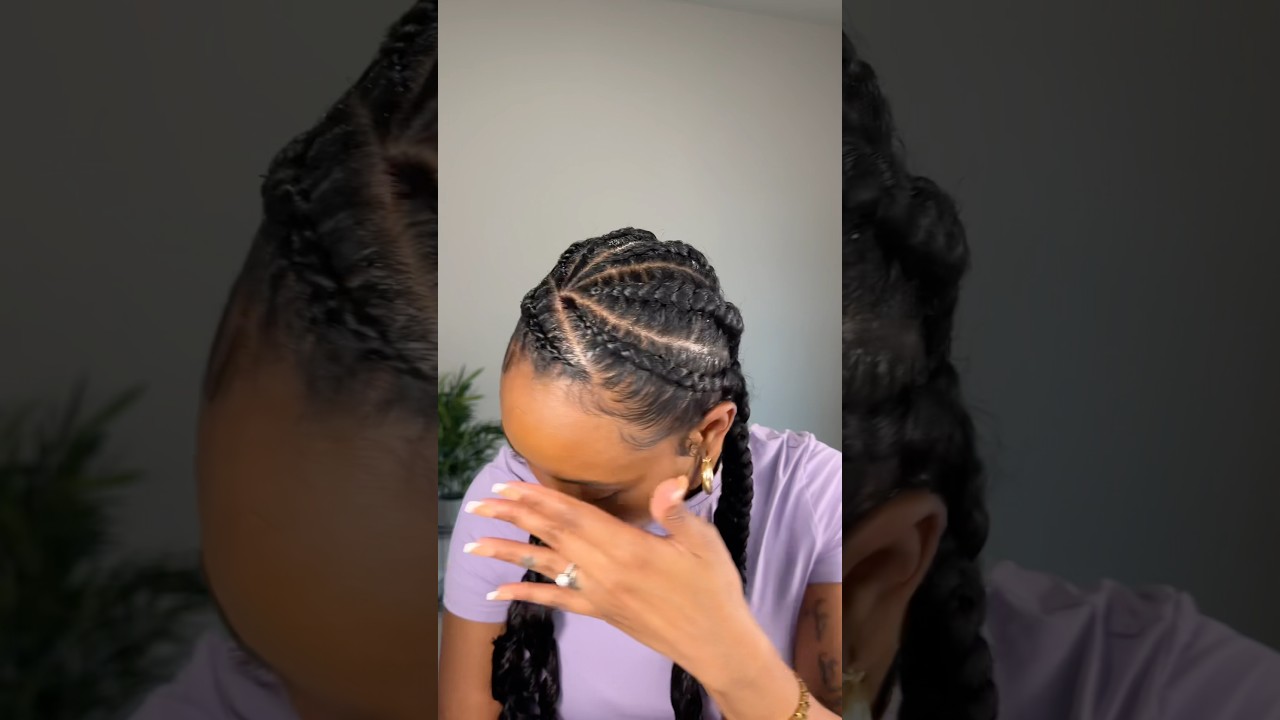 #feedinbraids #cornrowstyles #braids #protectivehairstyle #shorts #fyp #braidstutorial