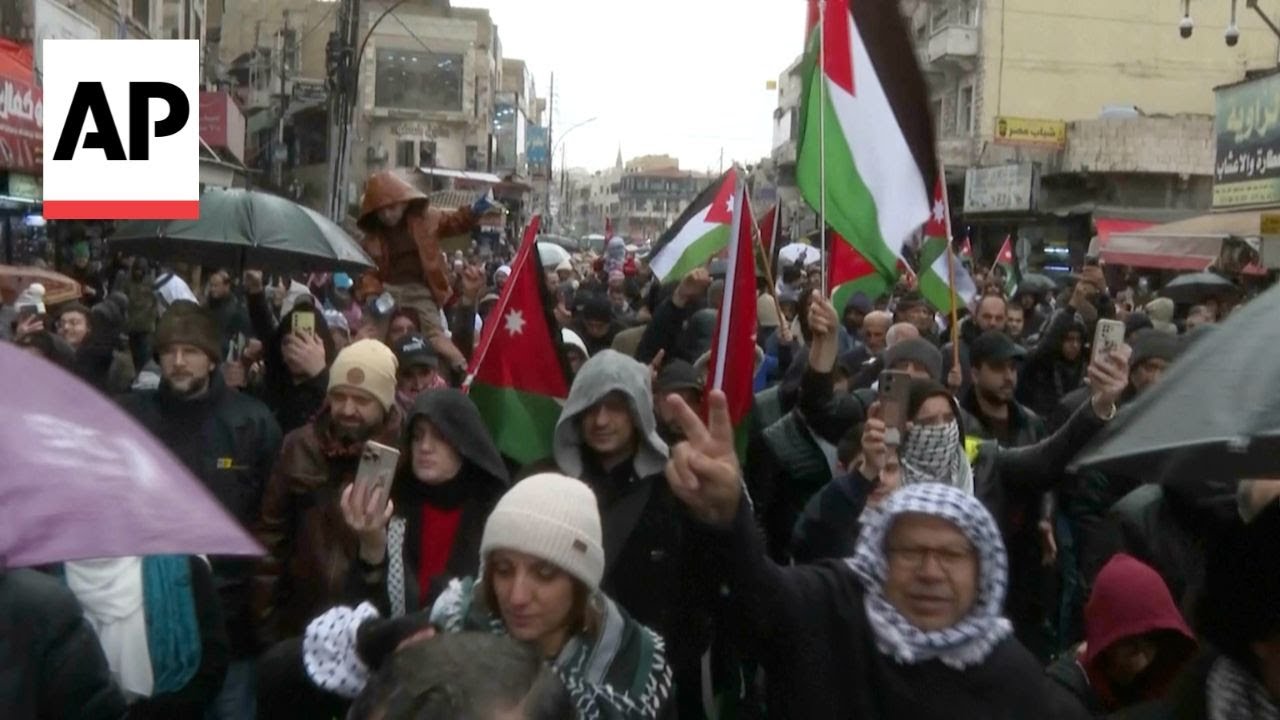 Protest held in Amman against Trump&rsquo;s proposals for Gaza