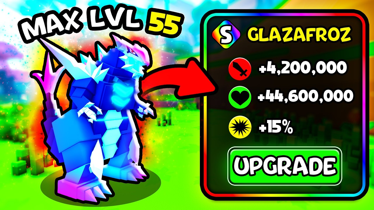Unlocking *MAX LEVEL 55* GlazadonFroz in Catch a Monster! (Roblox)