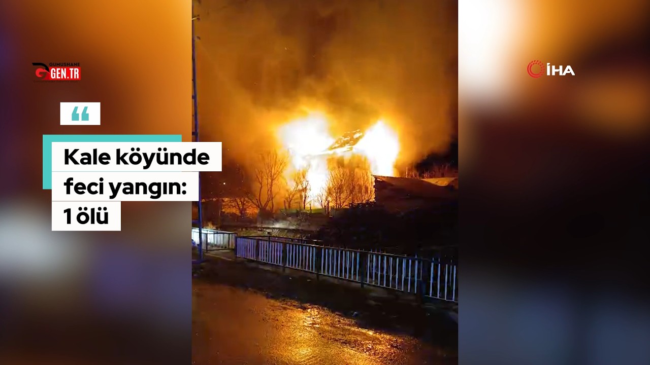 Gümüşhane'nin Kale Köyünde yangın: 1 ölü