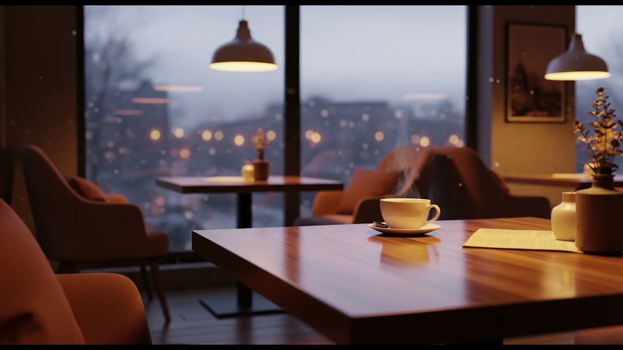 ☁️흐린 저녁 퇴근후 카페에서 따뜻한 커피와, 재즈 playlist 🌆 Cozy Winter Café Jazz ☕ Relaxing Rainy Evening Music