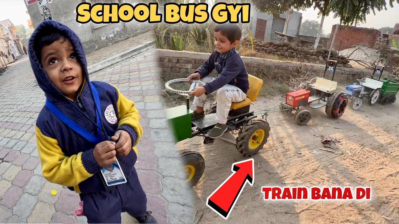 School Bus Chodd Di😱 Train Bandai Ghrpe Hi Surprised