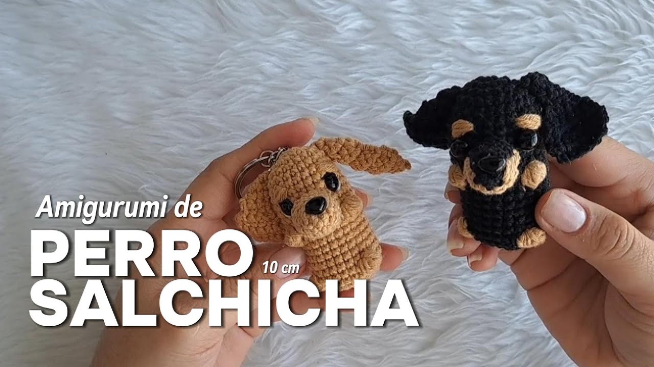 LLAVERO DE PERRO SALCHICHA A CROCHET (Tutorial/Amigurumi)