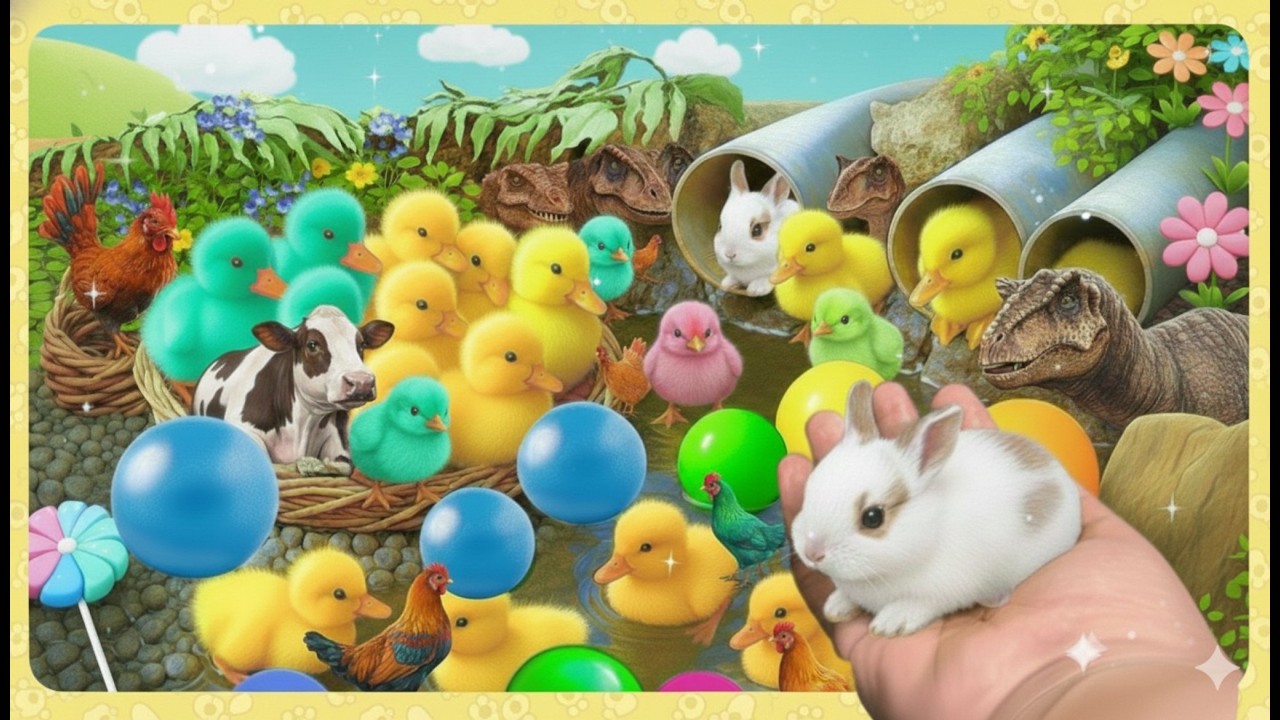 Ayam Rainbow dan Bebek Angsa kelinci Lucu,Hunting seru seruan!