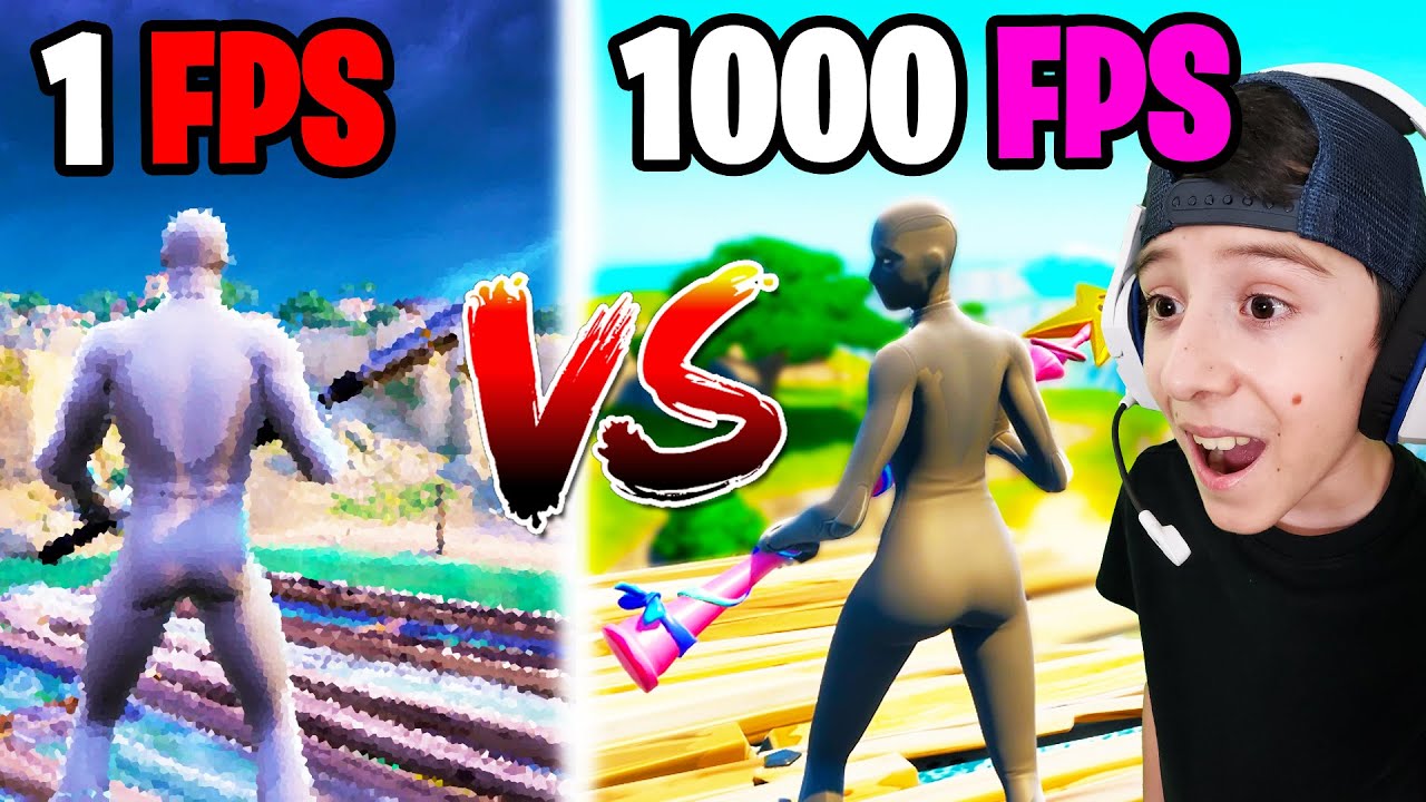 Fortnite on 1 FPS vs 1000 FPS (Battle Royale)