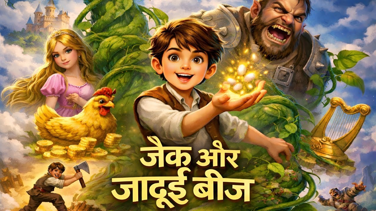 जैक और जादुई बीज  | Giggle Wiggle Hindi Fairy Tale | Kids Moral Story | #cartoon