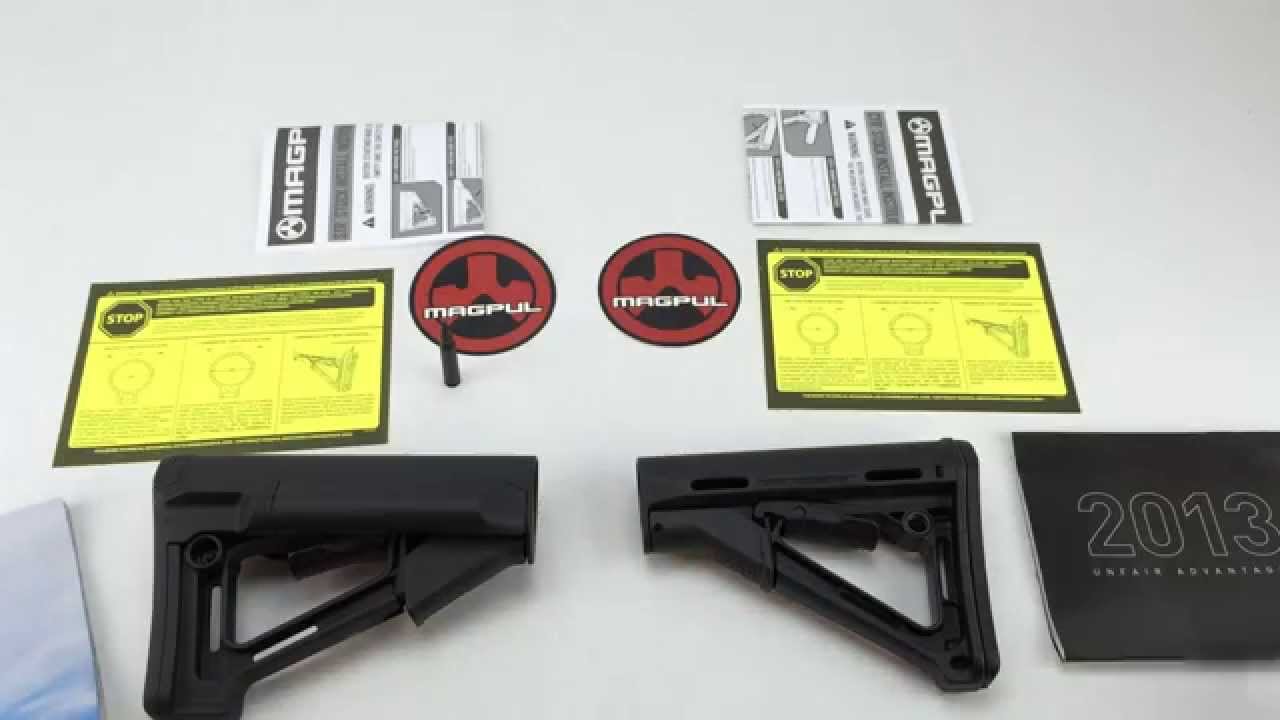 Comparison of the Magpul STR stock and the Magpul CTR Stock