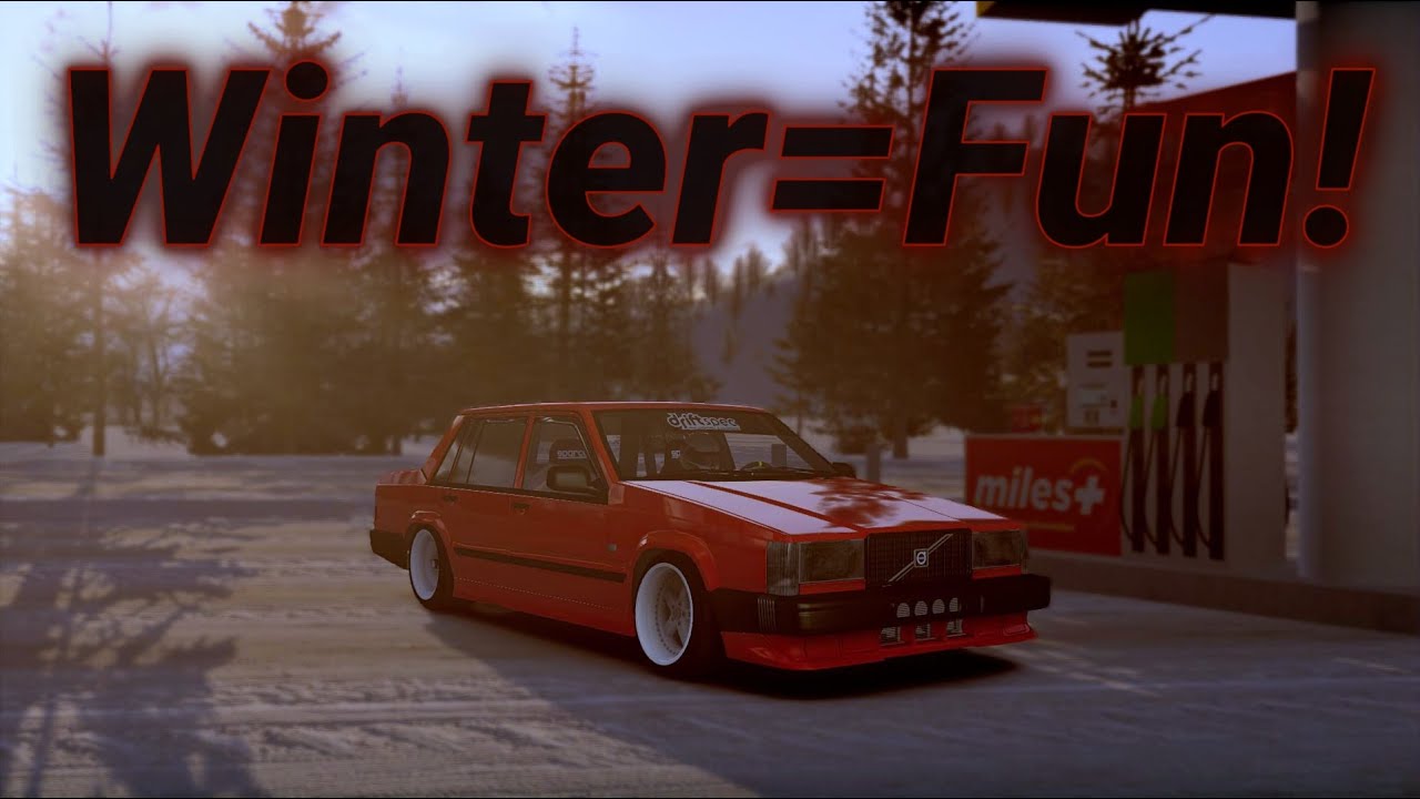 Assetto Corsa winter fun with Volvo 740 Turbo