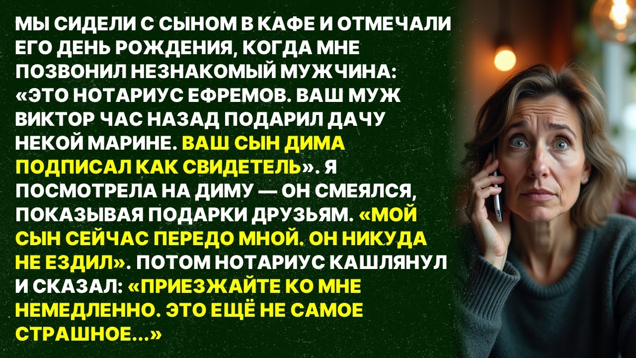 «МУЖ ПОДАРИЛ ДАЧУ ДРУГОЙ» – сказал нотариус. Но мой сын был рядом со мной... То что я узнала дальше
