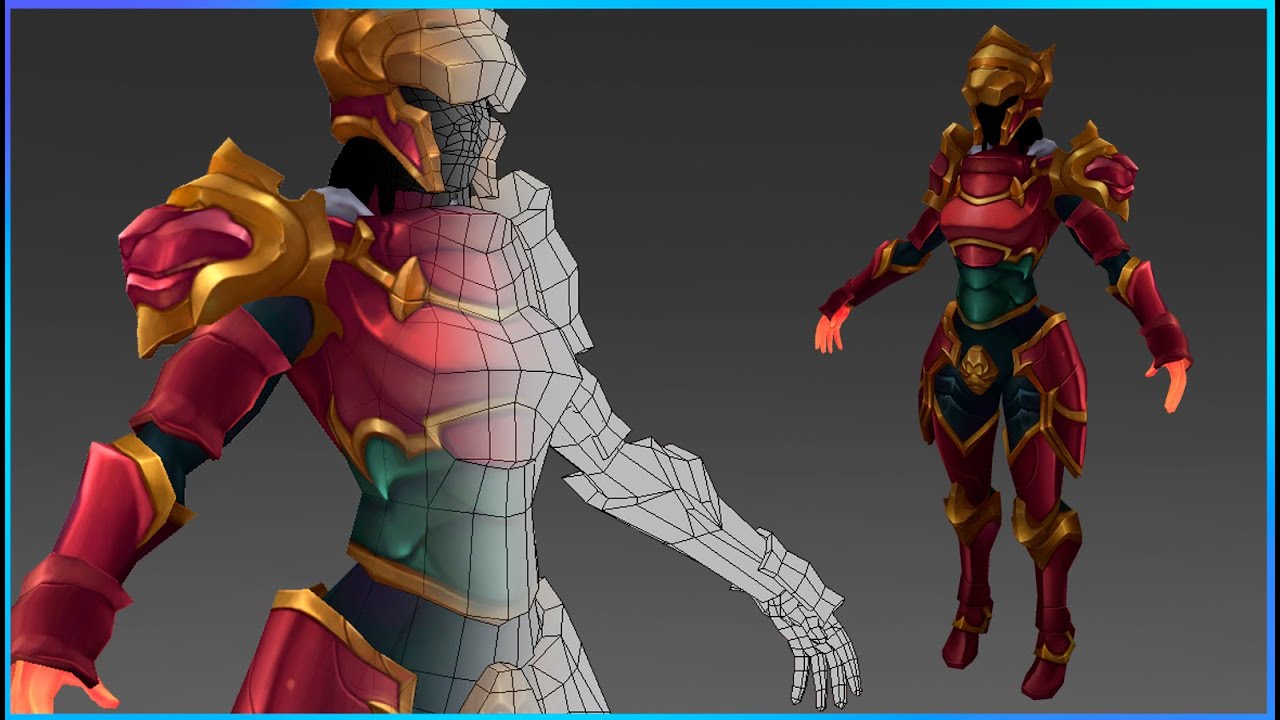 Texturizando armadura para jogos Lowpol, HandPainted Texture [3d Coat]