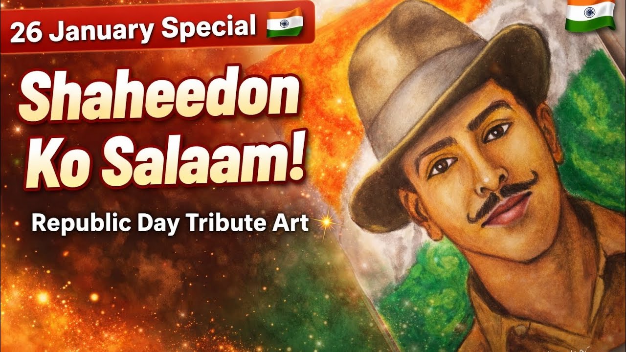 Shaheedon Ko Salaam 🇮🇳 | Republic Day Special Tribute Art | 26 January Drawing
