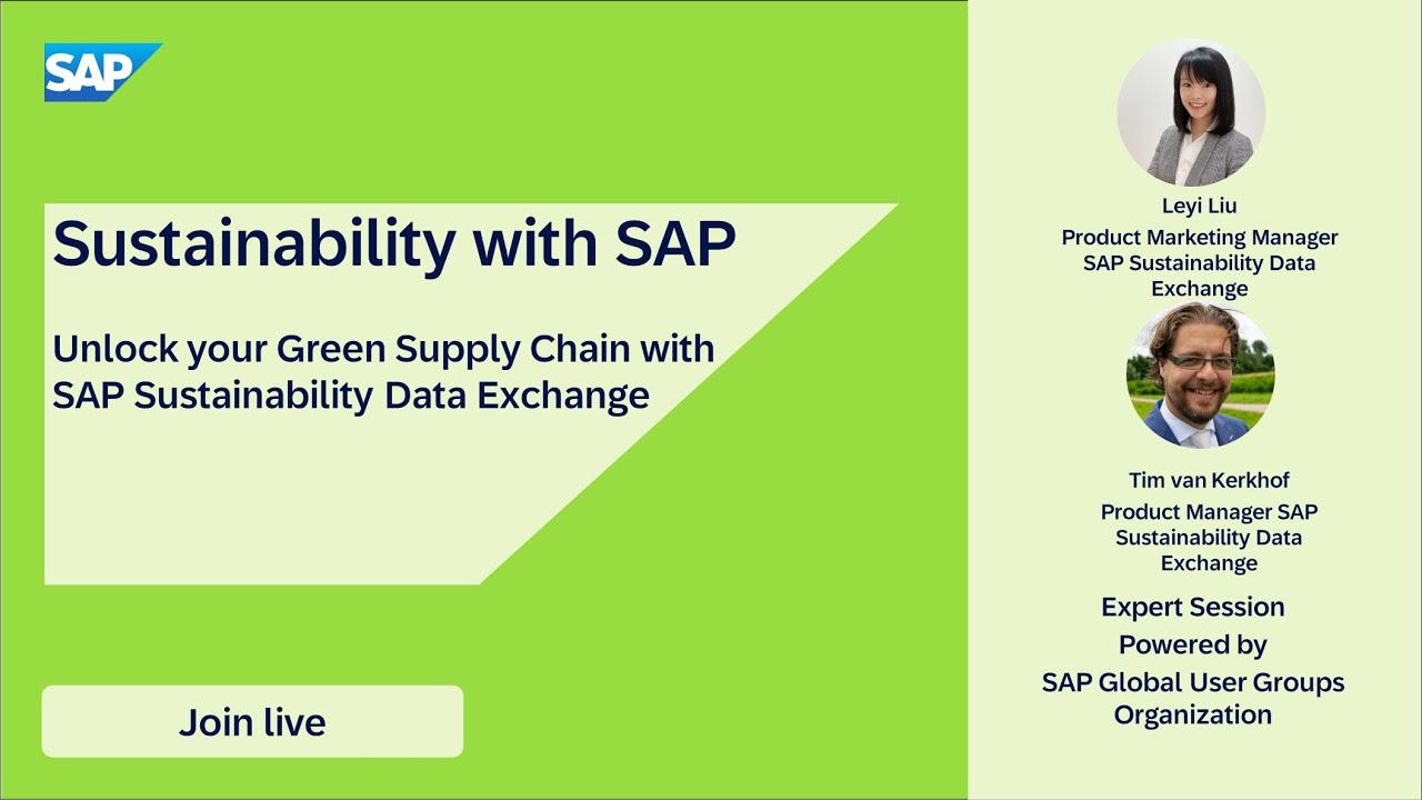Unlock your green supply chain with SAP Sustainability Data Exchange