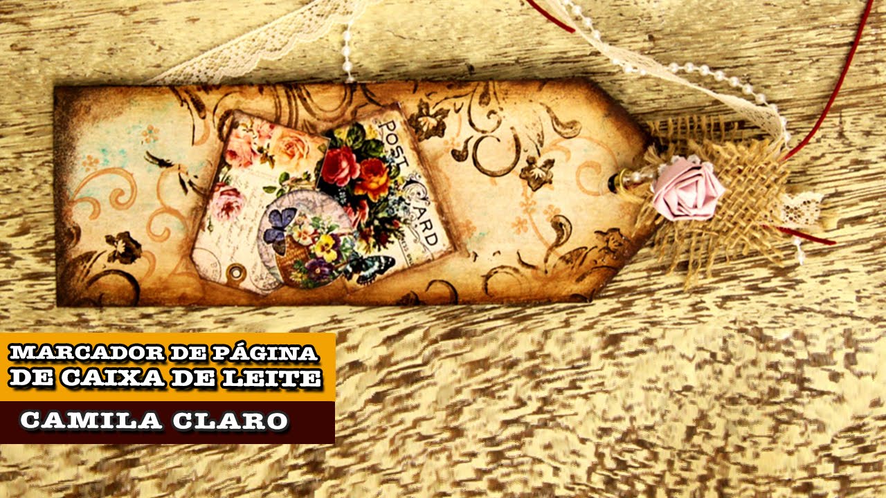 DIY - Marcador de Página de caixa de leite (Camila Claro)