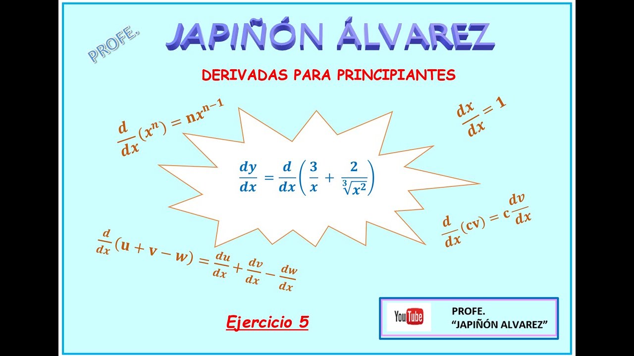DERIVACIÓN PARA PRINCIPIANTES. Ejercicio 5.