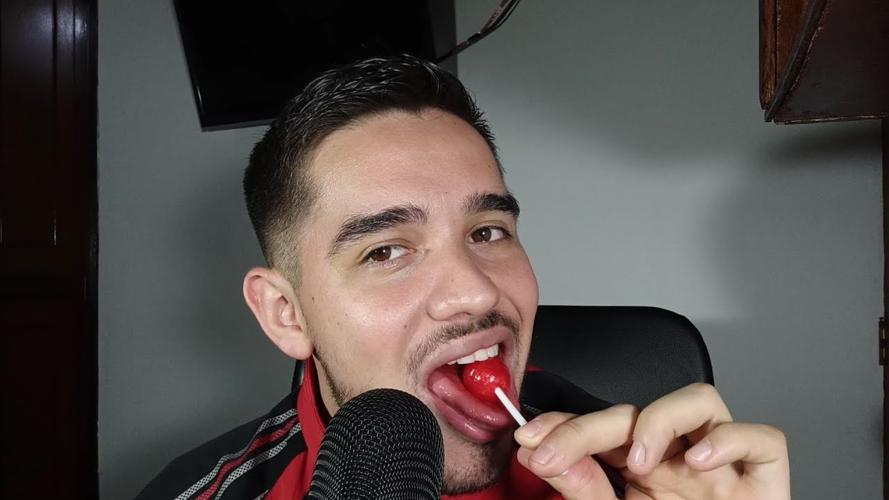 ASMR LOLLIPOP Mouth Sounds Intensos /Comiendo bom bom /sonidos de boca /El santi asmr