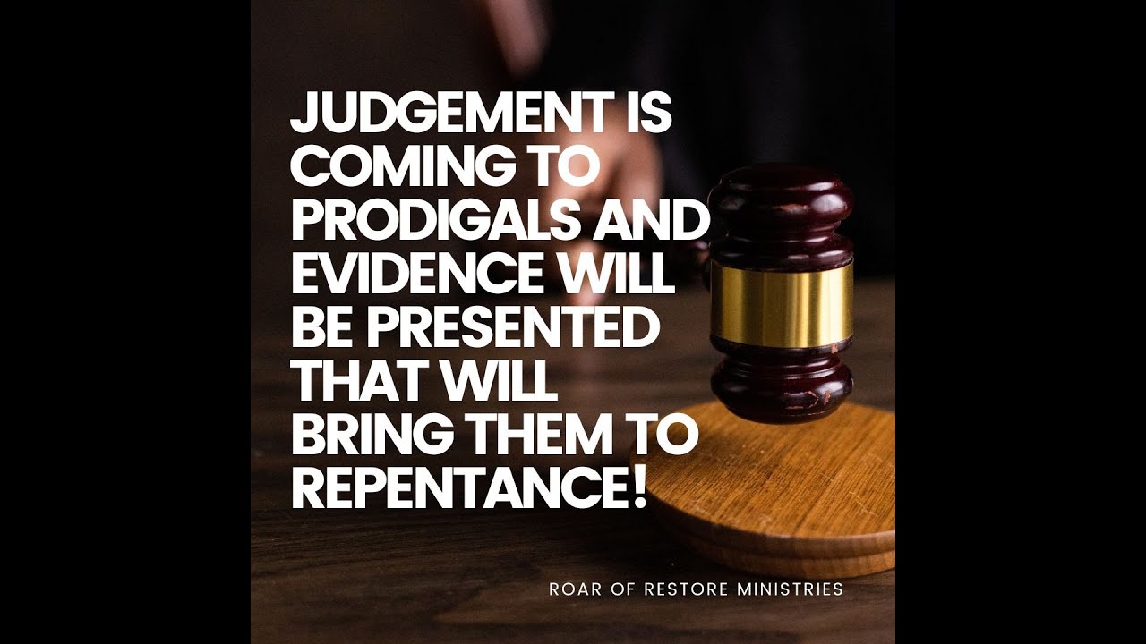 Judgement upon prodigals that leads to restoration. #propheticword #prodigalson #restoration #hope