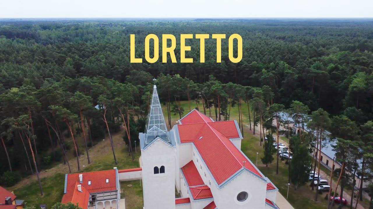 Loretto, Sanktuarium Matki Bożej Loretańskiej z lotu drona. Dji Mini2 4K
