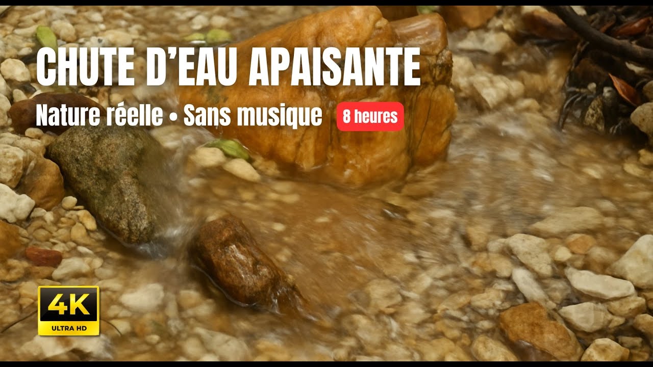 Chute d'Eau Apaisante au Village d'I-Tong – 8H Sons de la Nature pour Dormir (4K)
