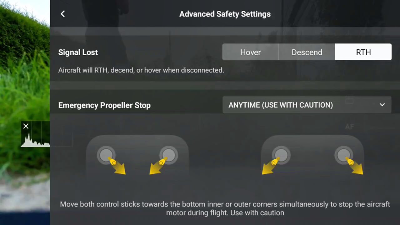 Emergency Propeller Stop test on Mini 4 pro - controlled crash