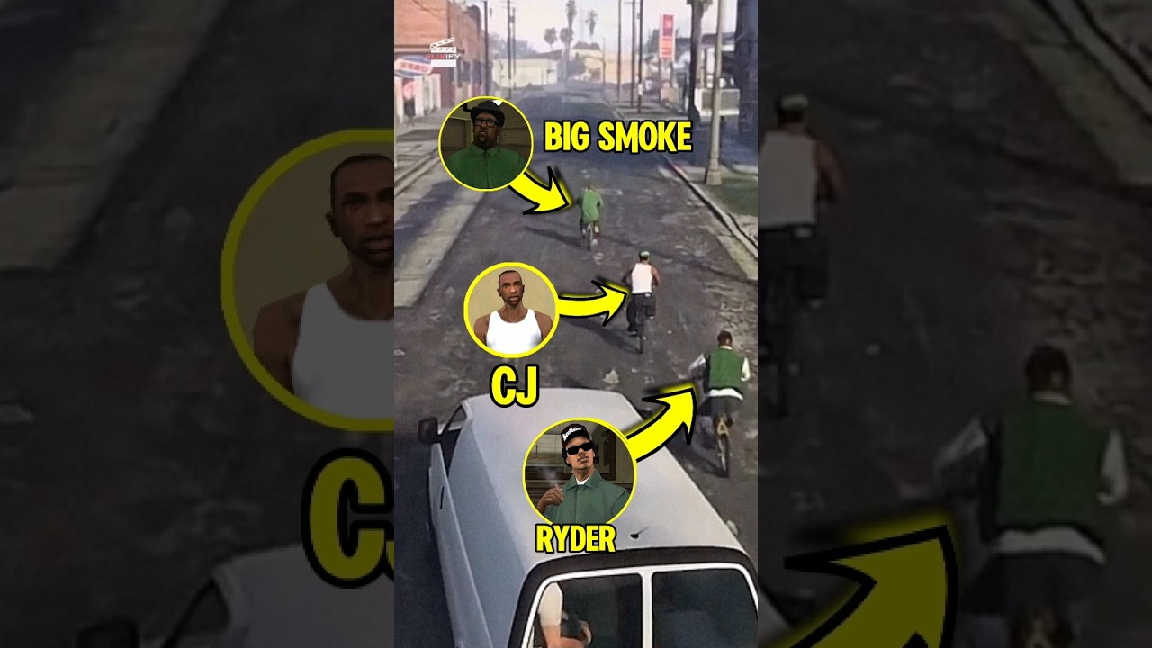 GTA V : CJ, Big Smoke & Ryder reference from GTA San Andreas