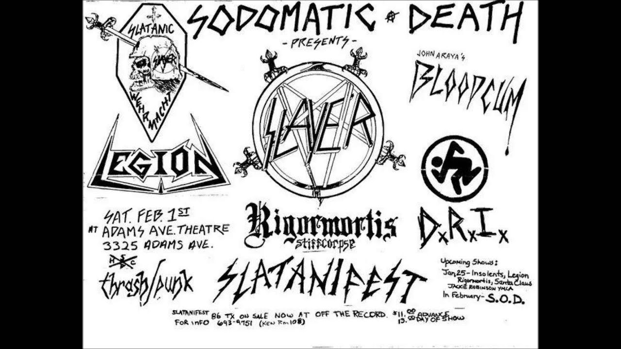 Slayer live in San Diego, 2-1-86, Adams Avenue Theater